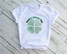 Load image into Gallery viewer, Happy St. Patrick&#39;s Day with Clover Celebration - Tee - T-shirt