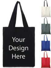 Load image into Gallery viewer, Personalized - Customizable Canvas Tote bag - Holiday Bag - Party - Gym - Sports