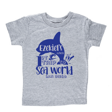 Load image into Gallery viewer, First Trip to Sea world - Whale silhouette with Custom name and date shirt / onesie sale