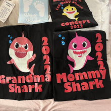 Load image into Gallery viewer, Birthday - Concert - Celebration - Shark Family Theme - Onesie - Shirts - customizable personalized