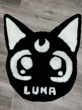 Load image into Gallery viewer, Sailormoon Luna Cat Rug Art - Anime Fan - 22x18.5